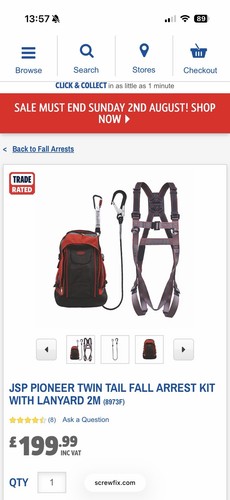Jsp pioneer twin tail harness - jsp,
