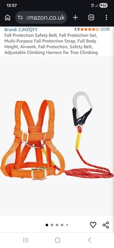 Orange safety harness - harness, with